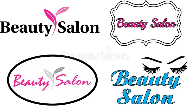 Elegant beauty salon and fitness center logo