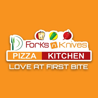 Forks n knives Pizza Kitchen logo