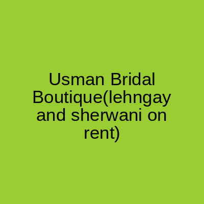 Usman Bridal Boutique(lehngay and sherwani on rent) logo